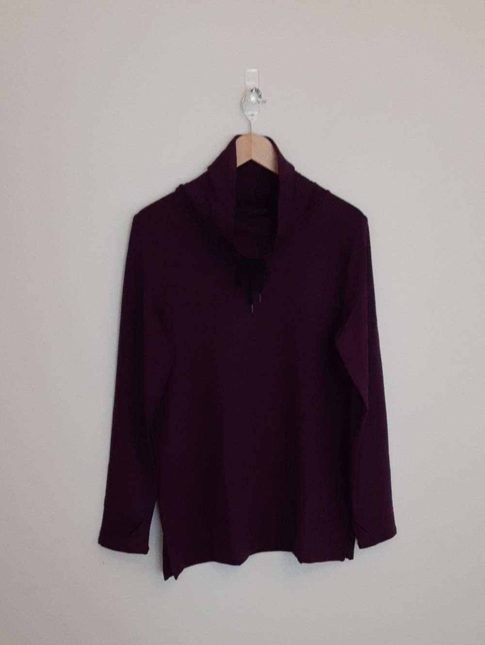 Cuddl Duds Deep Plum Cowl Neck Sweater